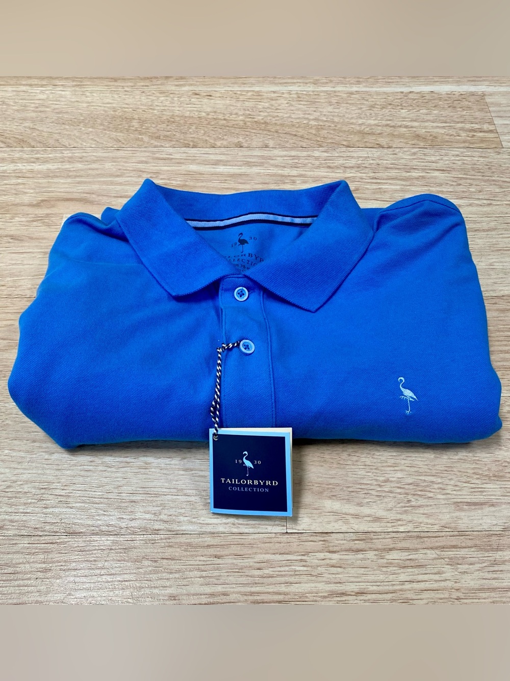 TailorByrd Collection 1930 Polo Men’s XL Delft Blue Performance Golf Shirt